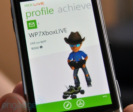 Поддержка службы Xbox LIVE позволит пользователям Windows Phone 7